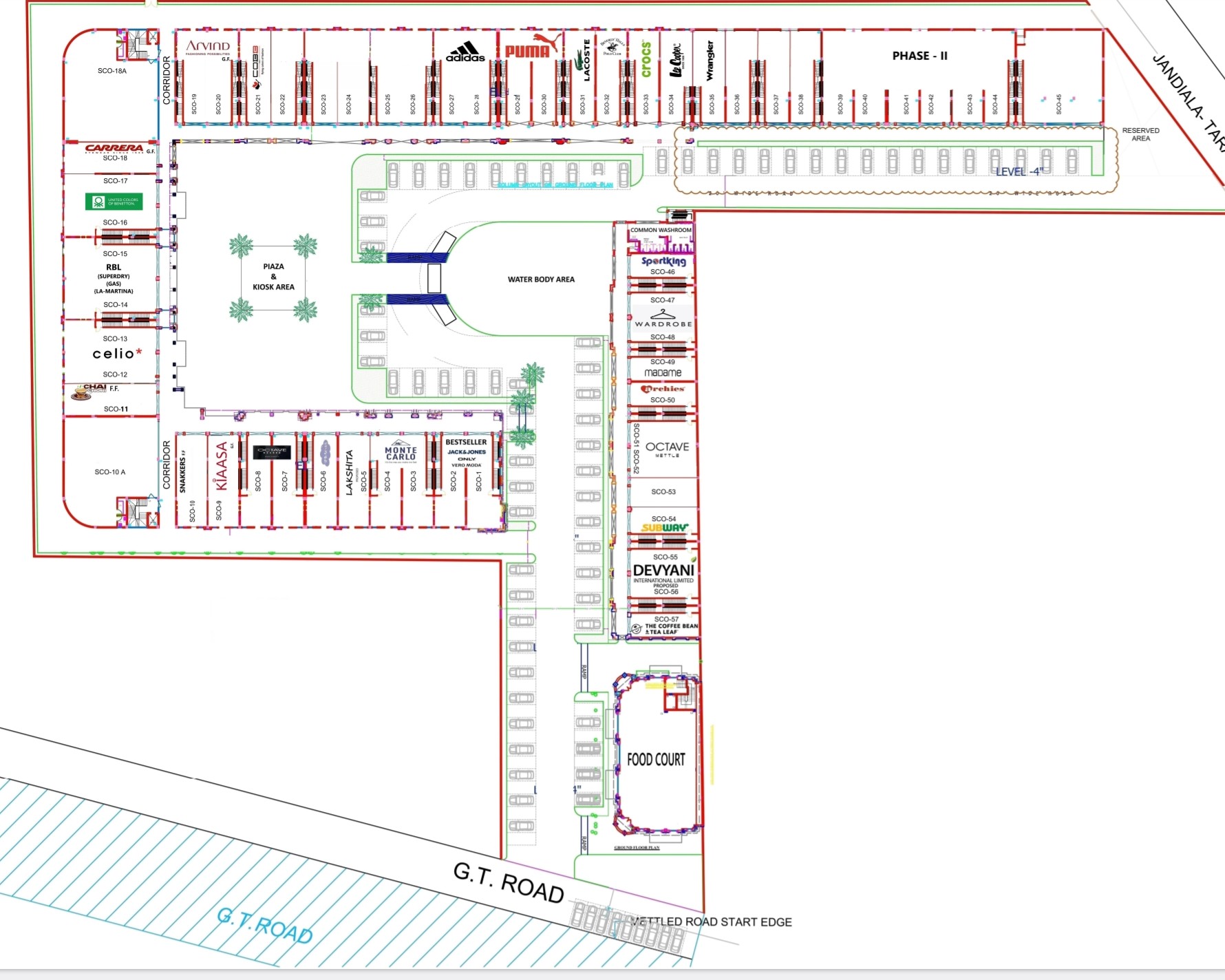 Layout of Walk In Square